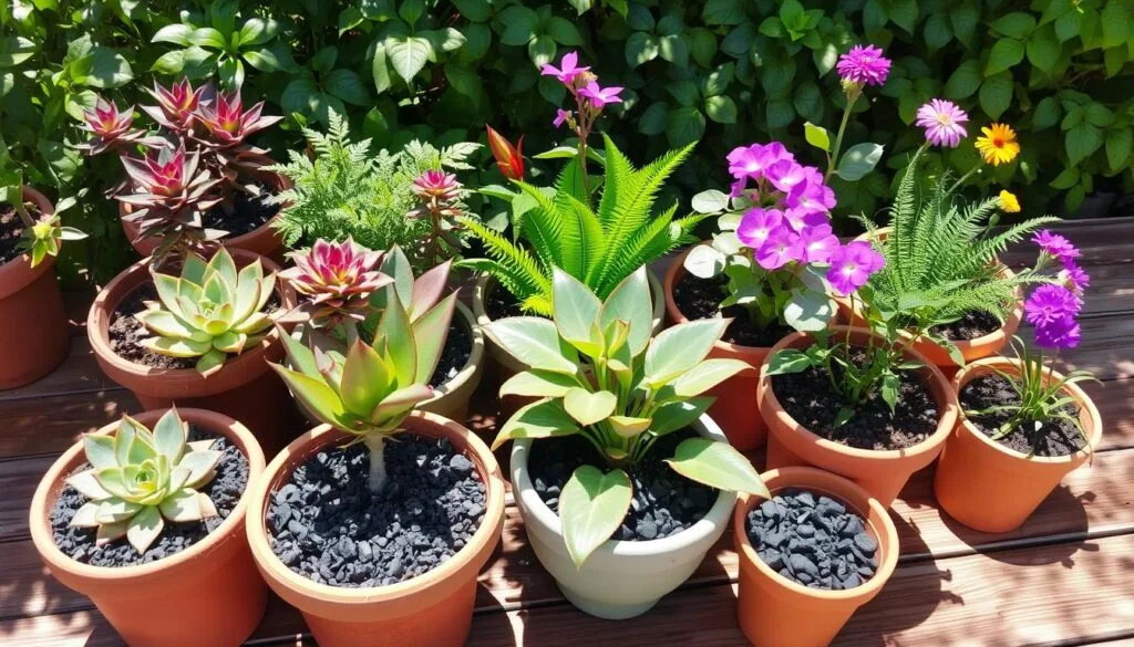 Potted plants