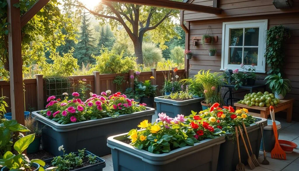 patio gardening boxes