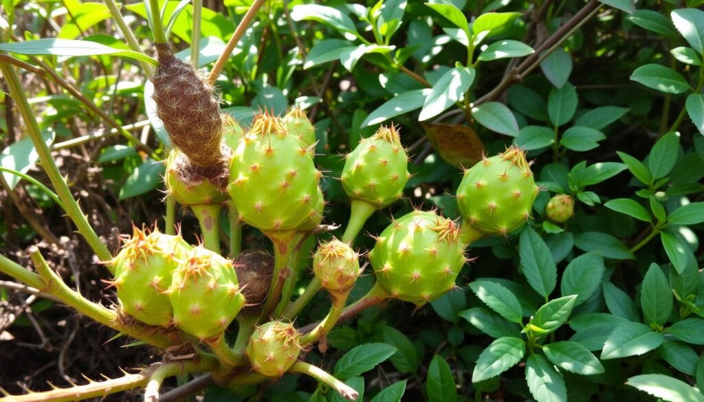 plants with prickly green pods