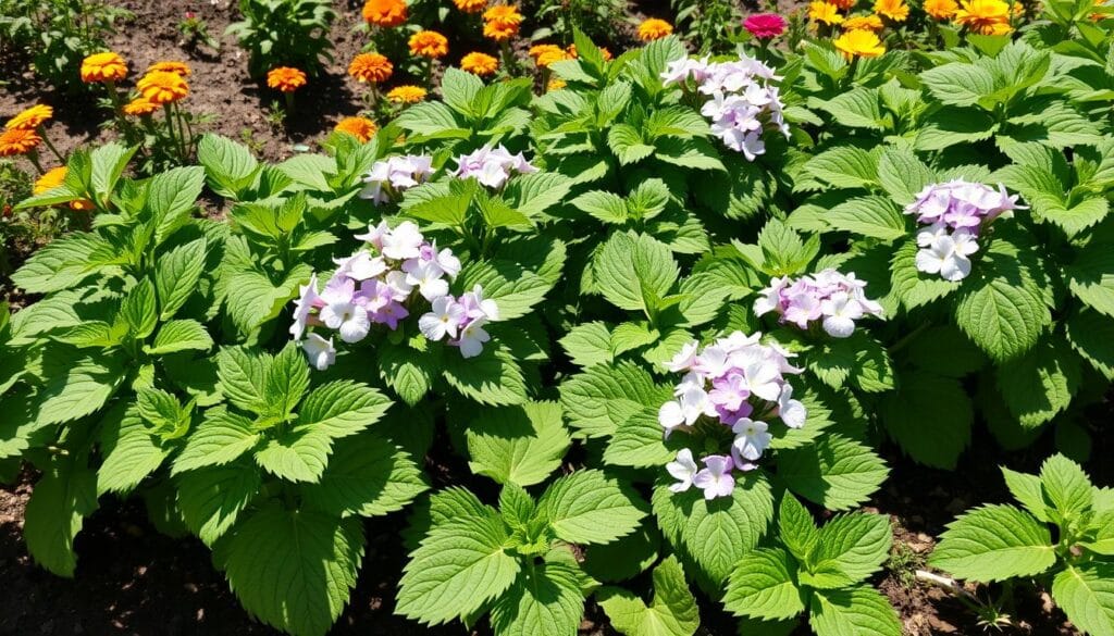 potatoes in flower beds