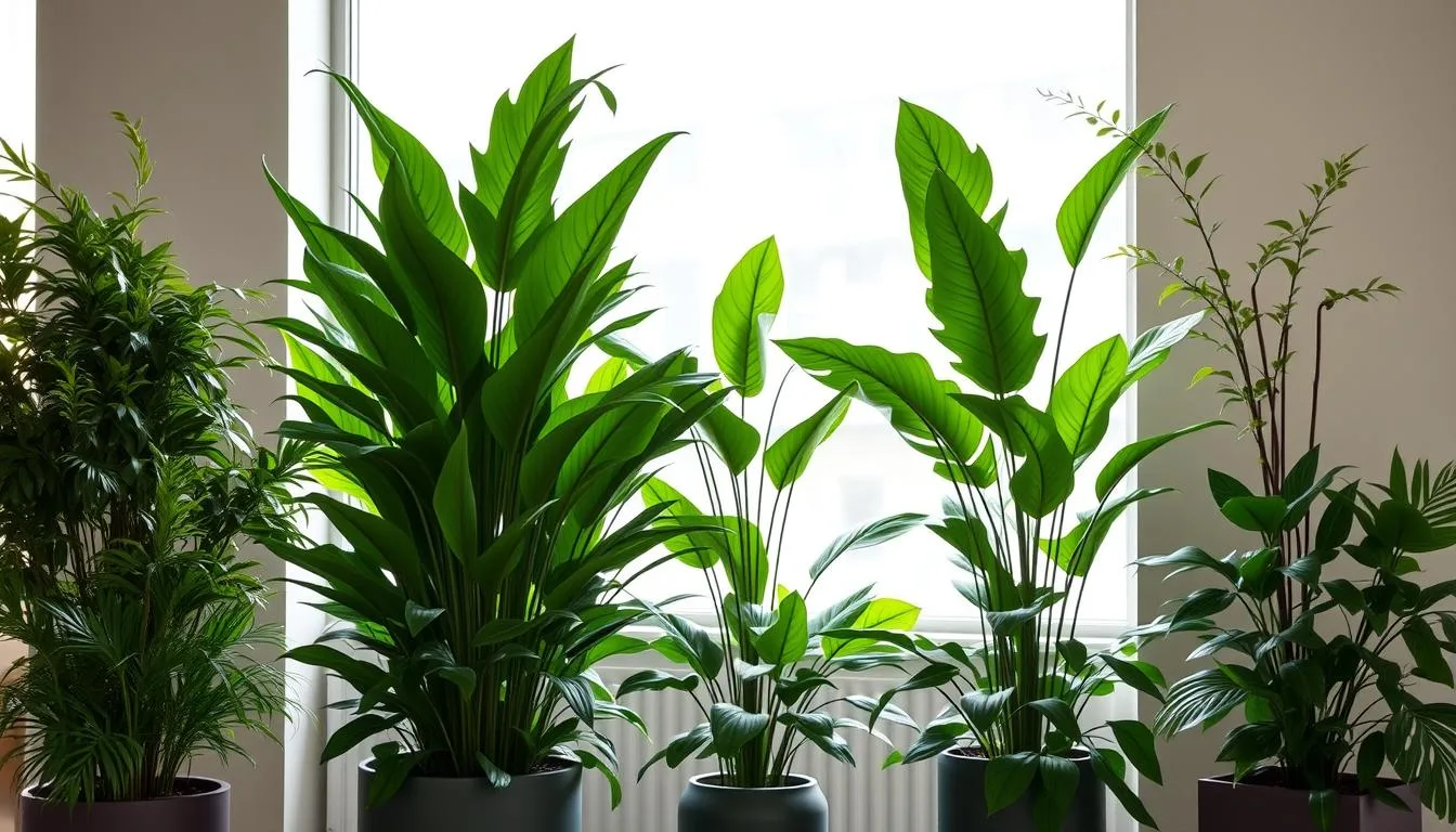 tall artificial green plants