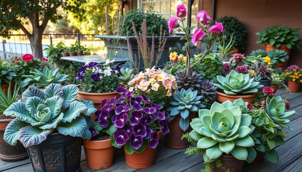 winter container plants