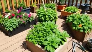 plant growing beds for deck