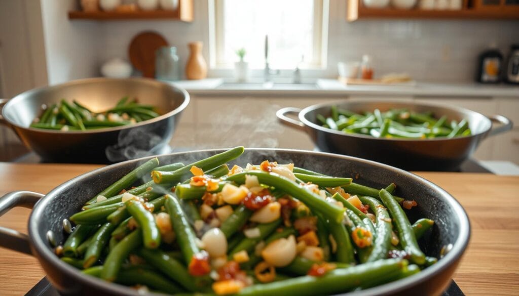 Crack Green Beans Cooking Process