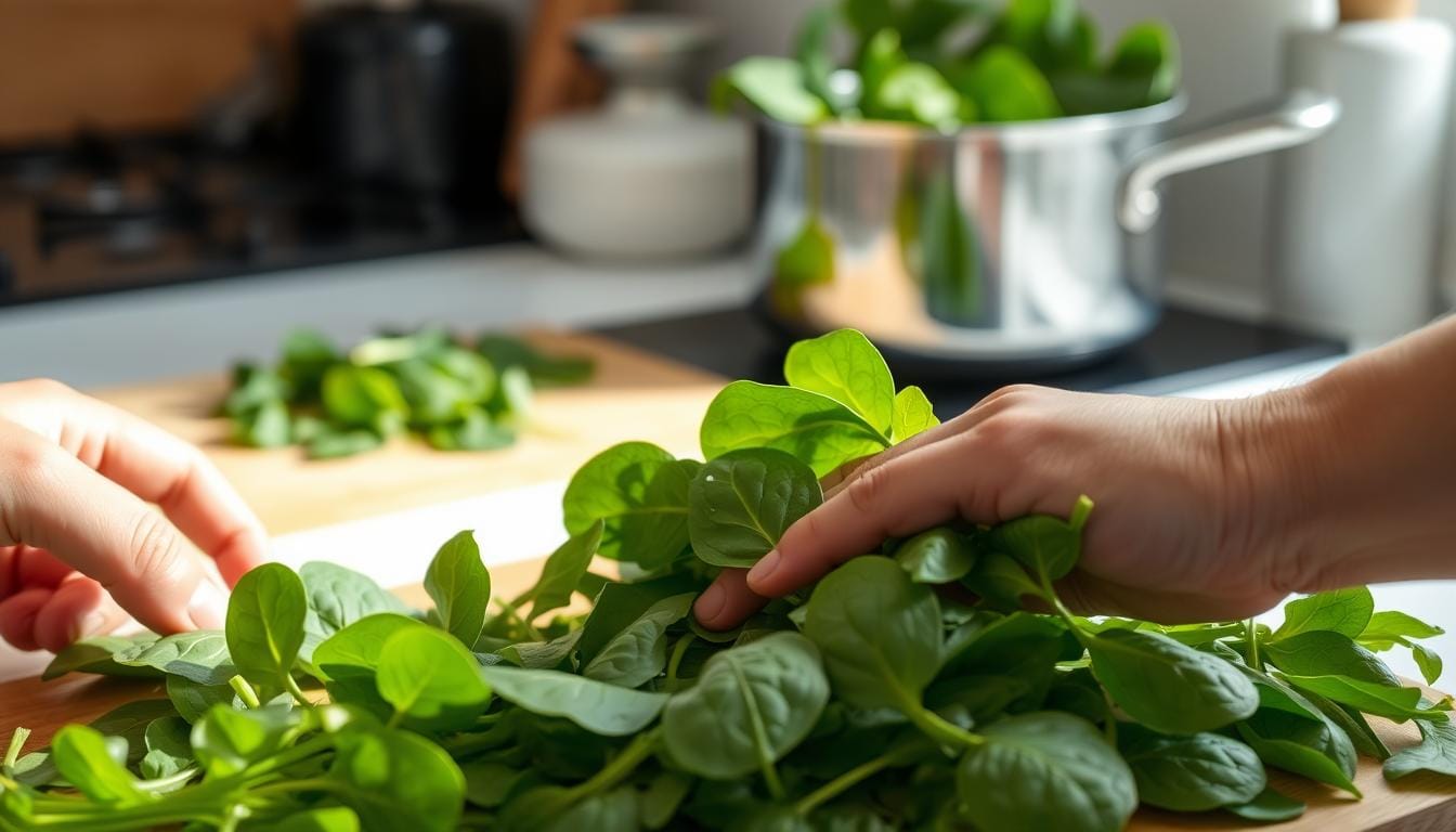 how to cook spinach