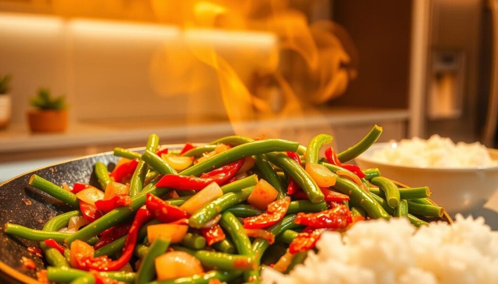 Spicy Vegan Green Bean Stir-Fry