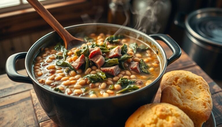 black eyed peas and collard greens